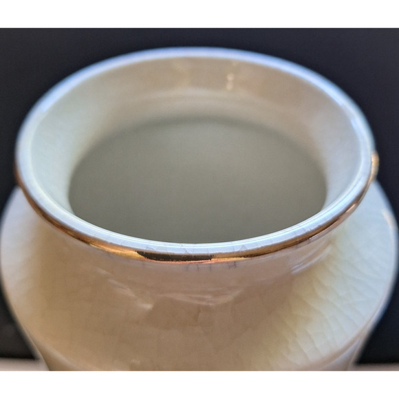 Vintage Otagiri Japan Vase Porcelain Flowers Quail Gold Gilt 11" - Picture 4 of 9